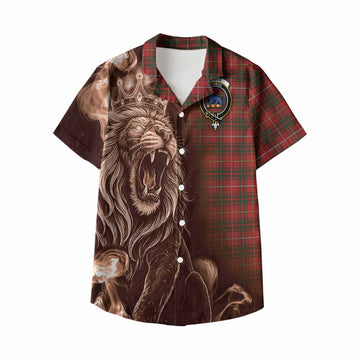 Bruce Tartan Kid Hawaiian Shirt Roaring Lion Heritage