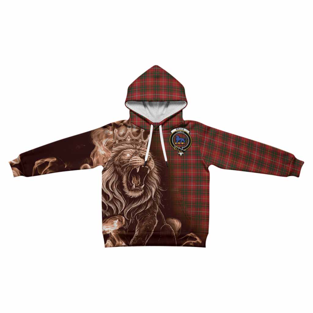 Bruce Tartan Kid Hoodie Roaring Lion Heritage