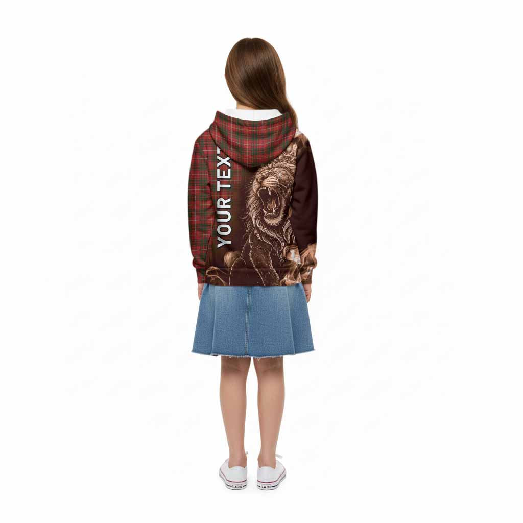Bruce Tartan Kid Hoodie Roaring Lion Heritage
