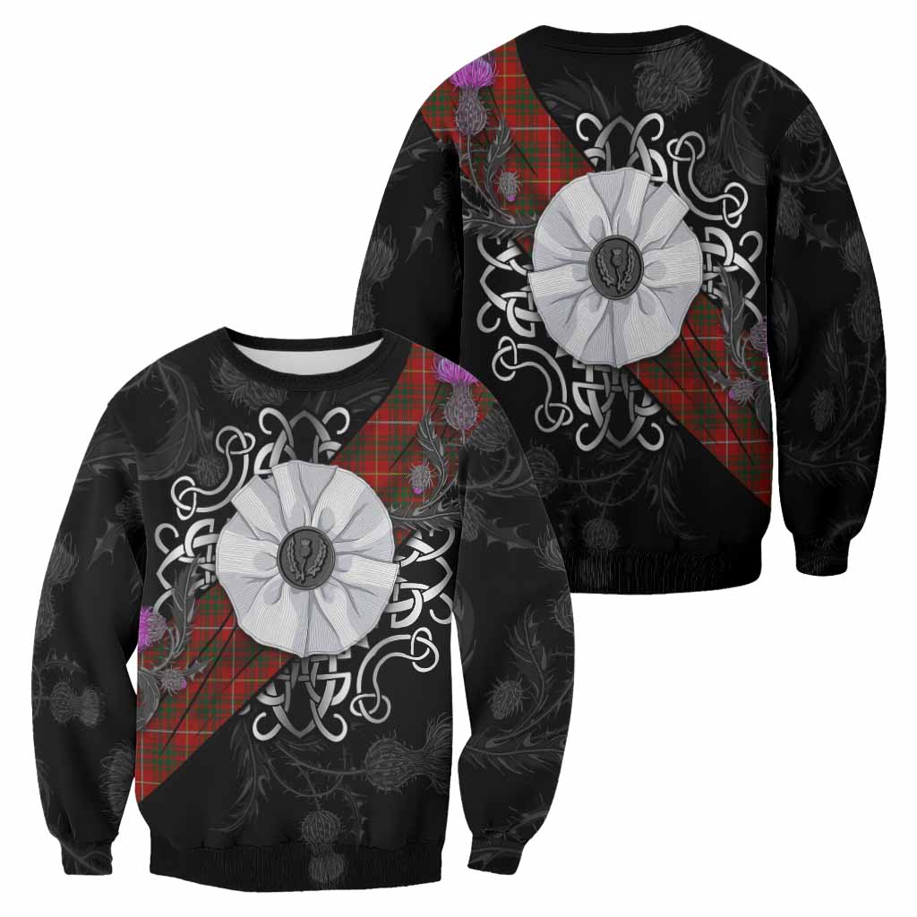 Bruce Tartan Sweatshirt Jacobite White Rose