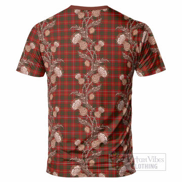 Bruce Tartan T-Shirt Seamless Scottish Thistle Flowers