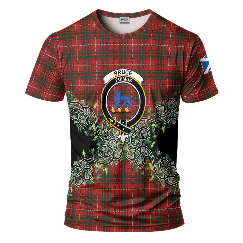 Bruce Tartan T-Shirt Thistle Scottish Spirit