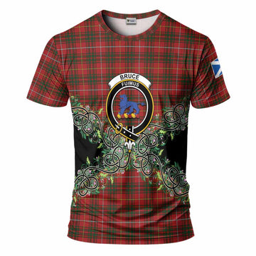 Bruce Tartan T-Shirt Thistle Scottish Spirit