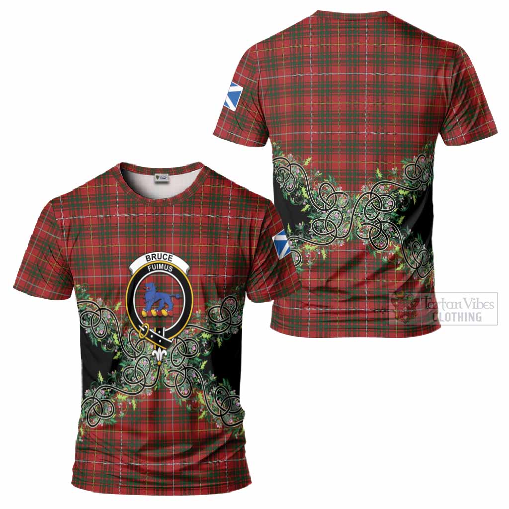 Bruce Tartan T-Shirt Thistle Scottish Spirit