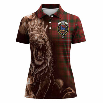 Bruce Tartan Women Polo Shirt Roaring Lion Heritage