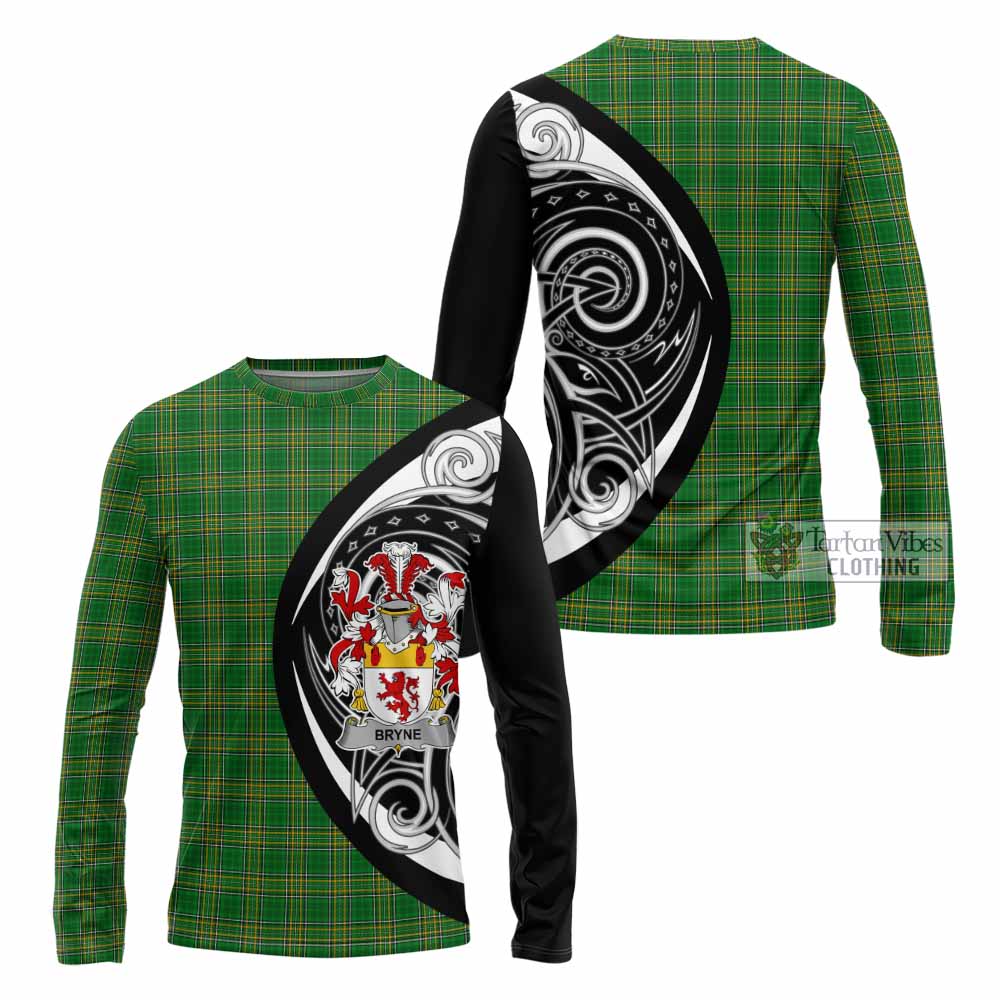 Tartan Vibes Clothing Bryne Irish Clan Long Sleeve T-Shirt Celtic Circle Style