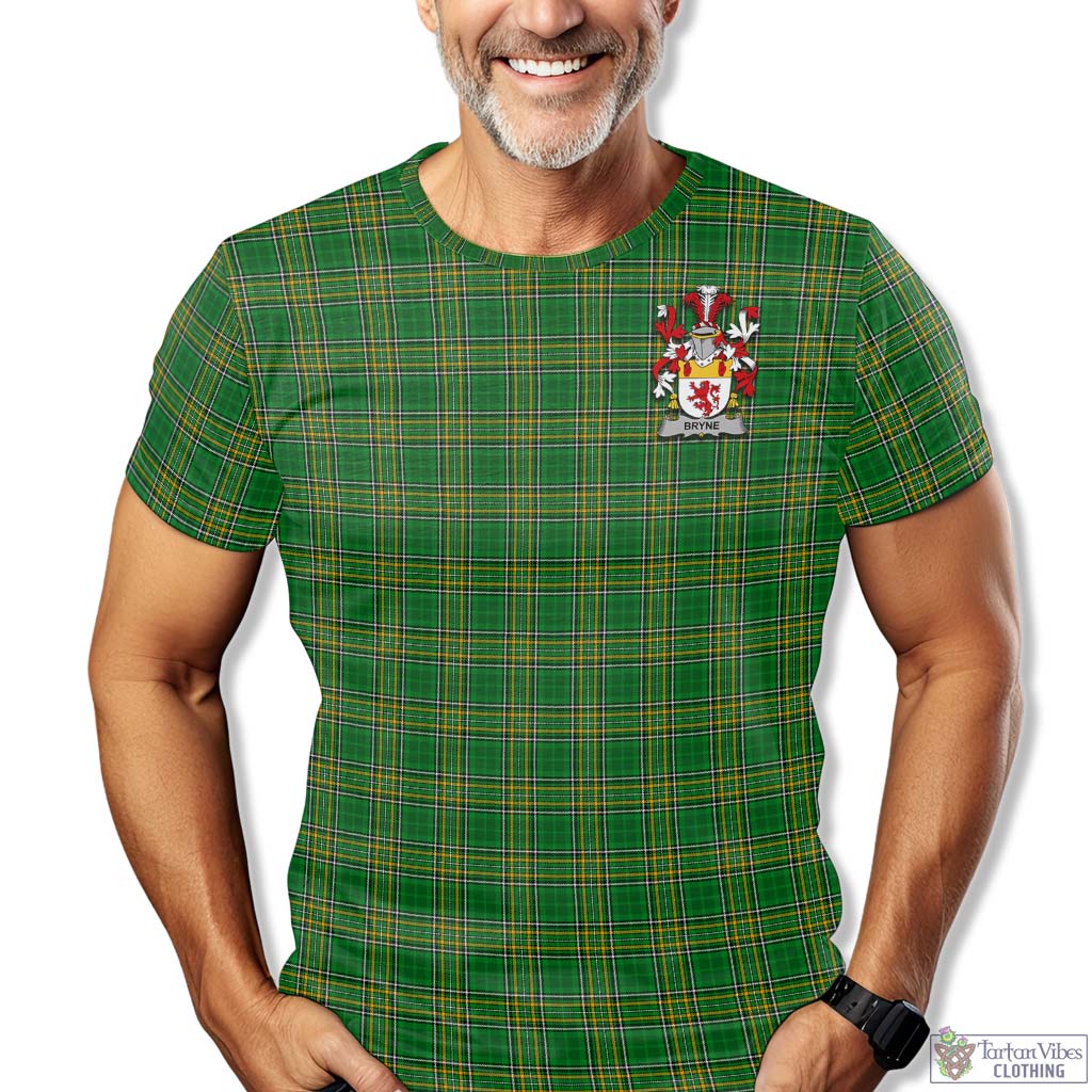 Bryne Irish Clan Tartan T-Shirt with Family Seal - Tartan Vibes Clothing