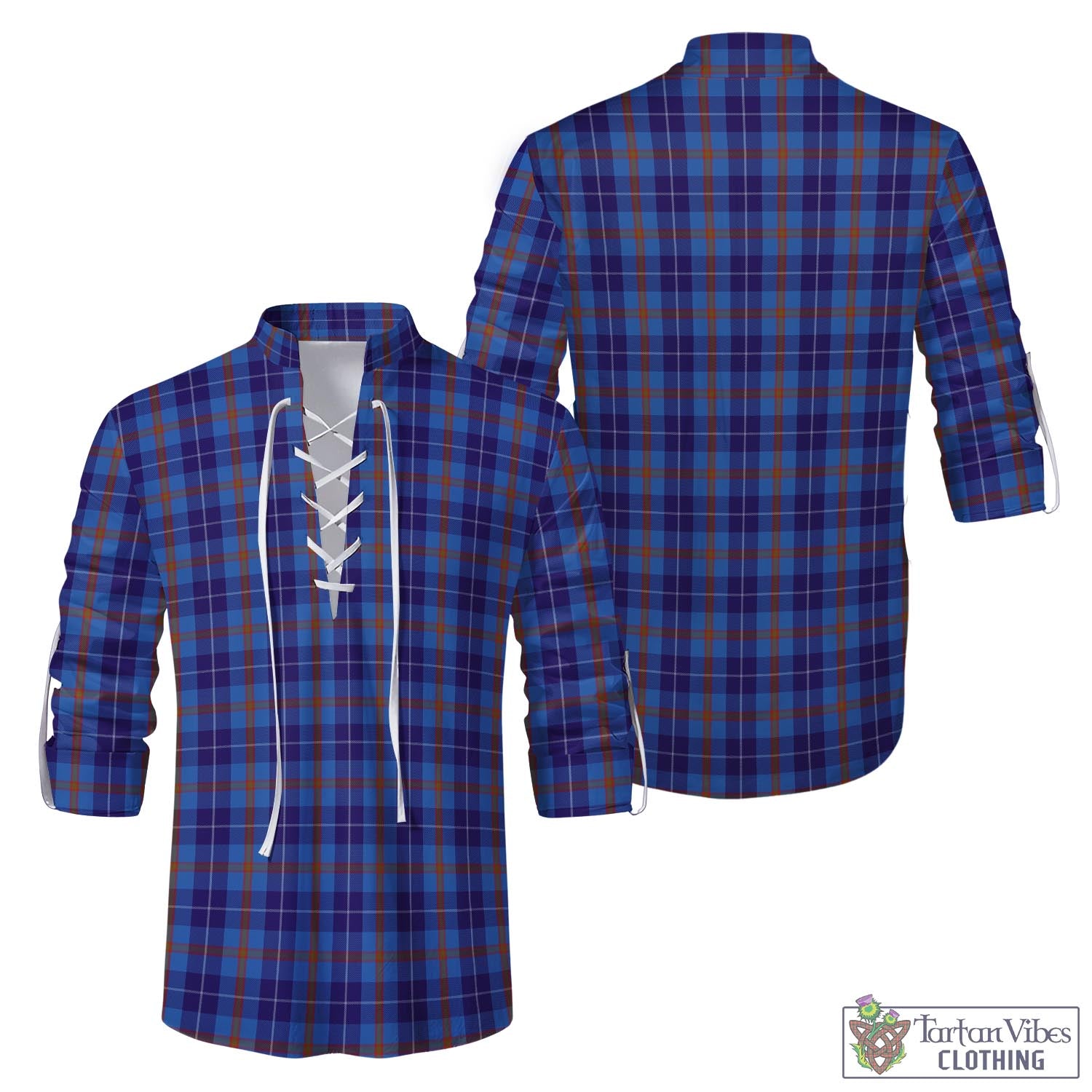 Tartan Vibes Clothing Bryson Tartan Men's Scottish Traditional Jacobite Ghillie Kilt Shirt