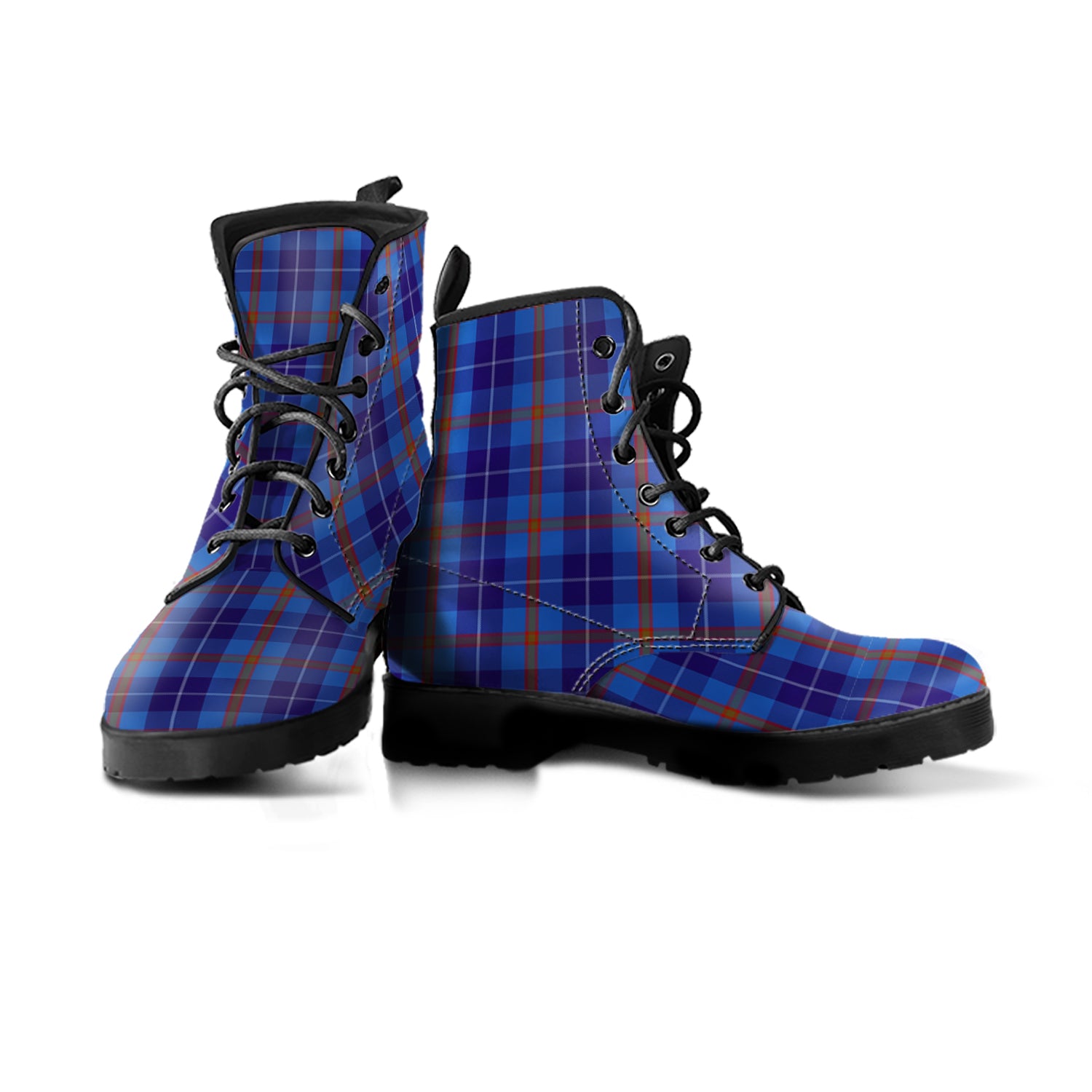 Bryson Tartan Leather Boots - Tartanvibesclothing