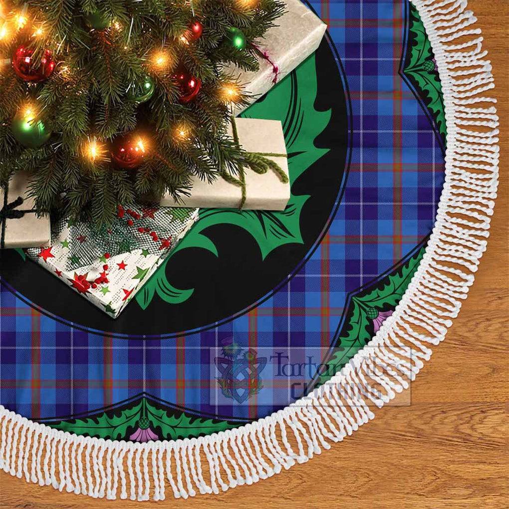 Tartan Vibes Clothing Bryson Tartan Christmas Tree Skirt Scottish Thistle Style