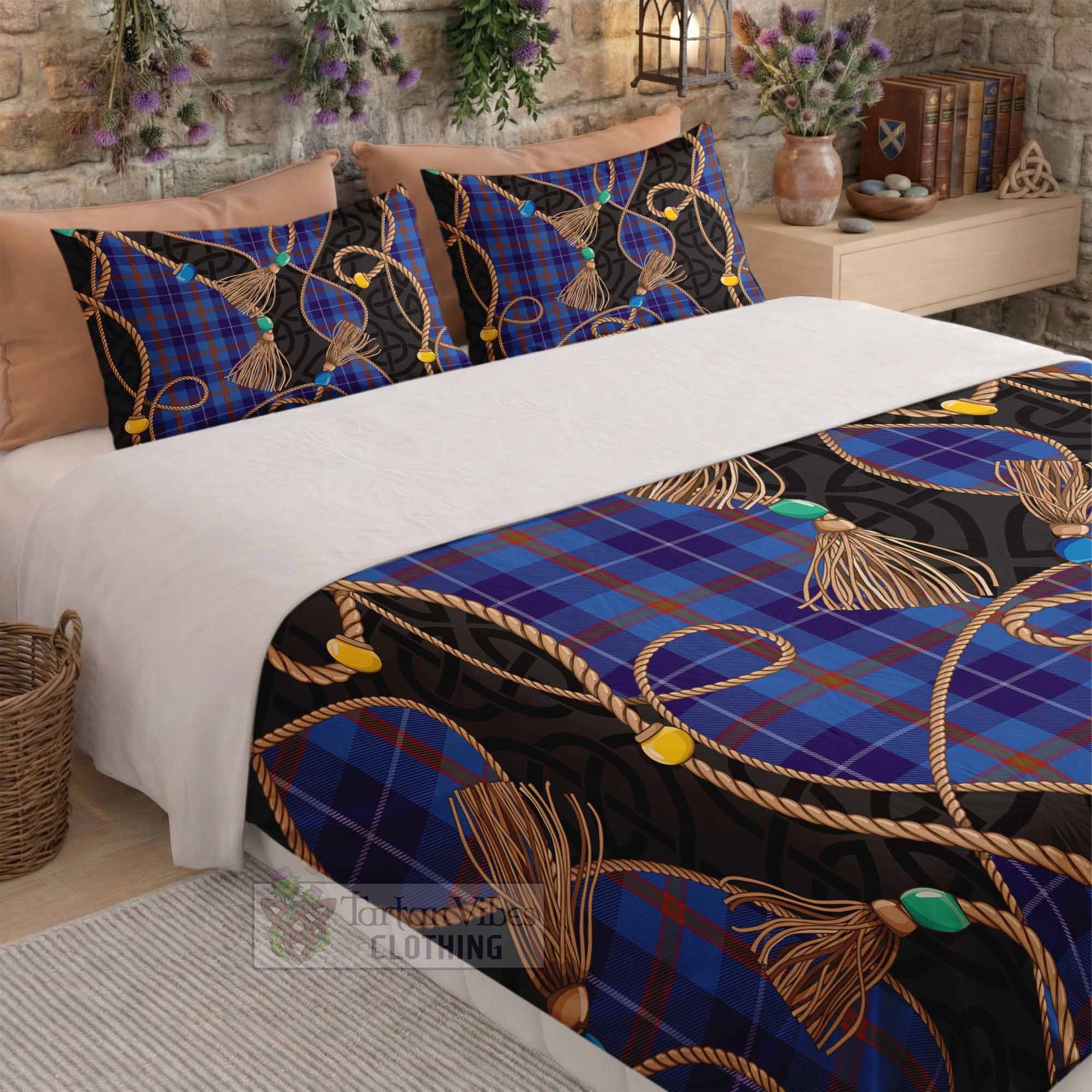 Bryson Scottish Tartan Twisted Ropes Stylized Bedding Set - Tartan Vibes Clothing