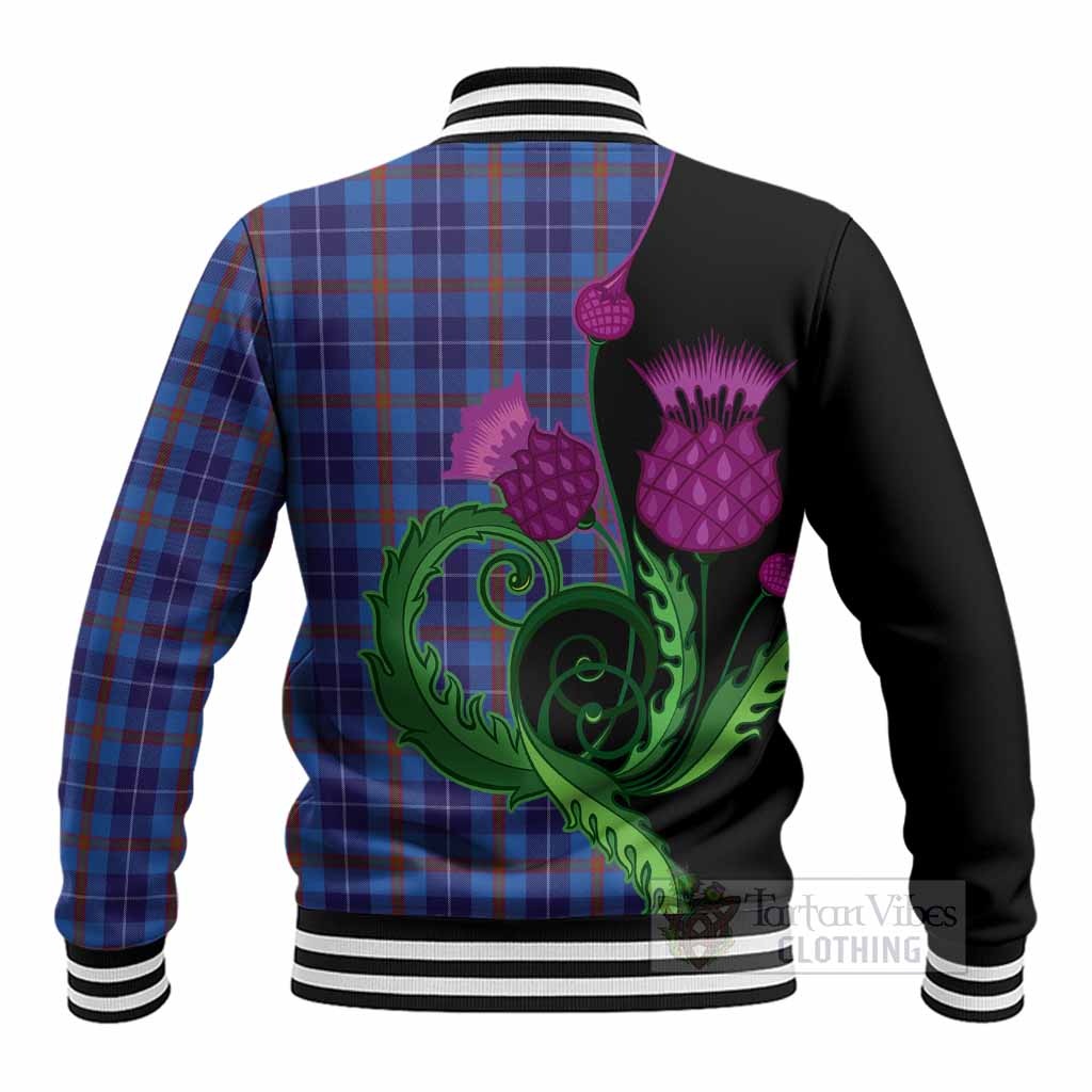 Bryson Tartan Baseball Jacket Traditional Scottish Thistle