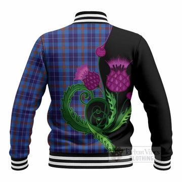 Bryson Tartan Baseball Jacket Traditional Scottish Thistle