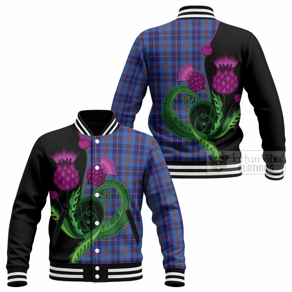 Bryson Tartan Baseball Jacket Traditional Scottish Thistle