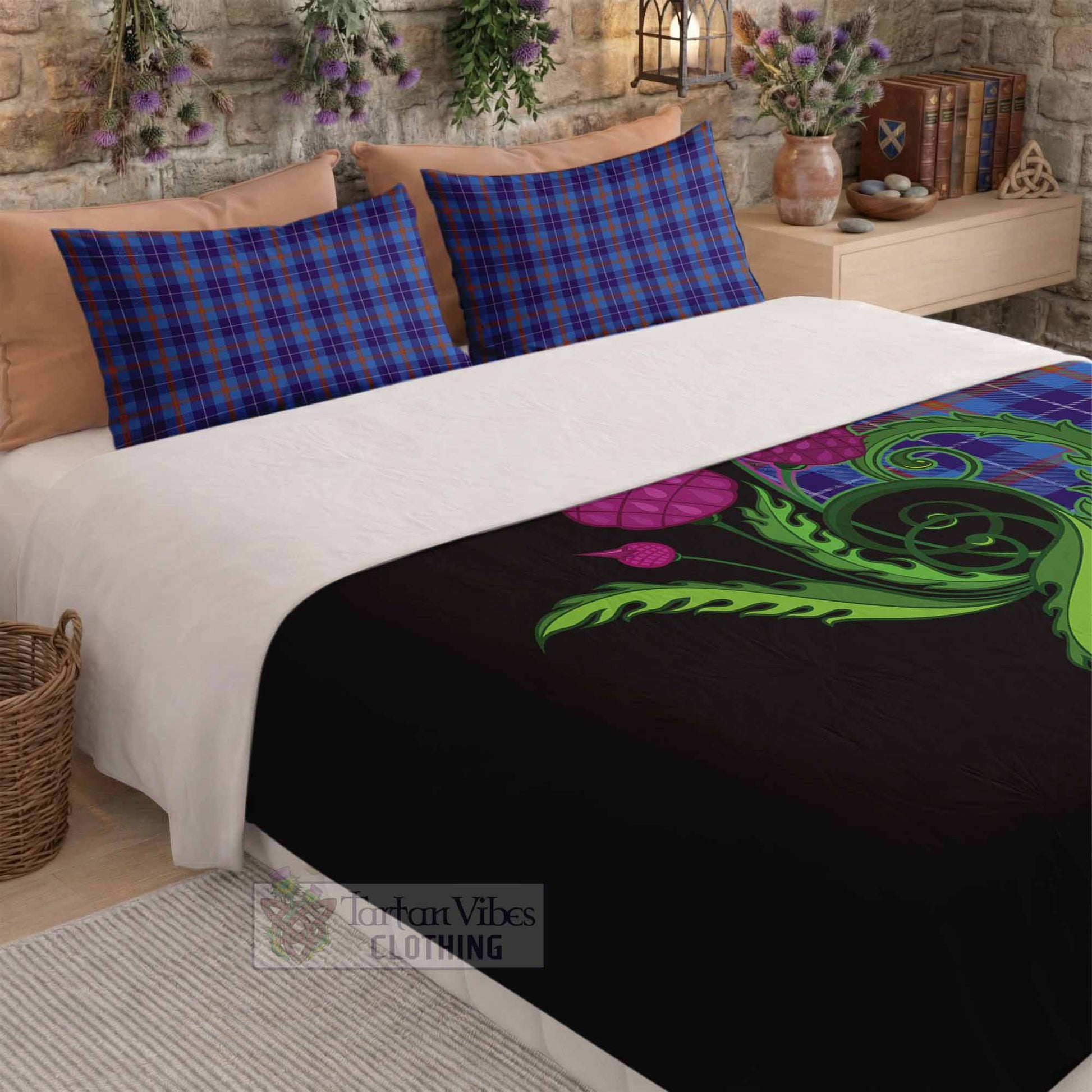 Bryson Tartan Bedding Set Traditional Scottish Thistle - Tartan Vibes Clothing