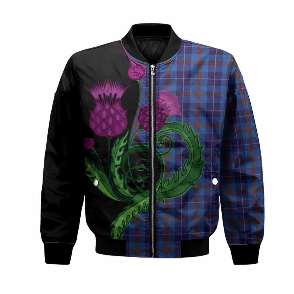 Bryson Tartan Bomber Jacket Traditional Scottish Thistle