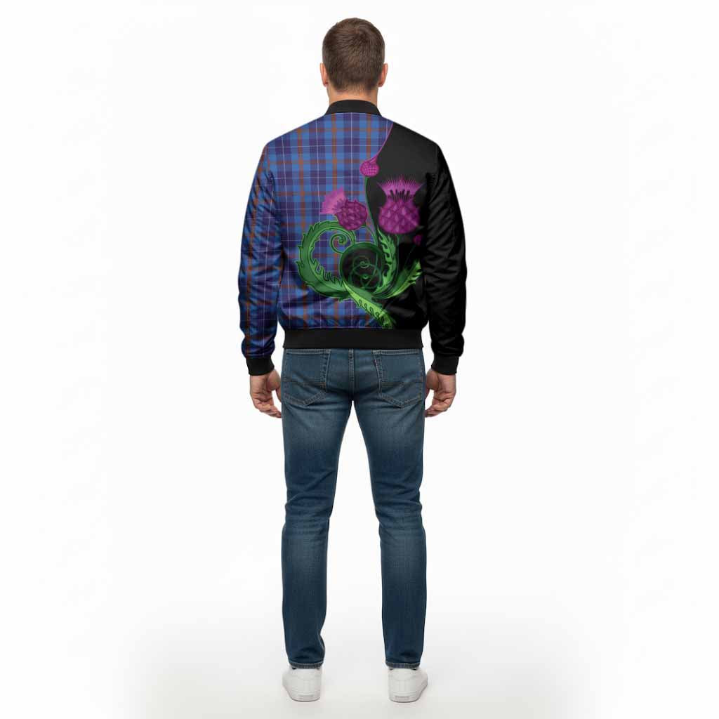 Bryson Tartan Bomber Jacket Traditional Scottish Thistle