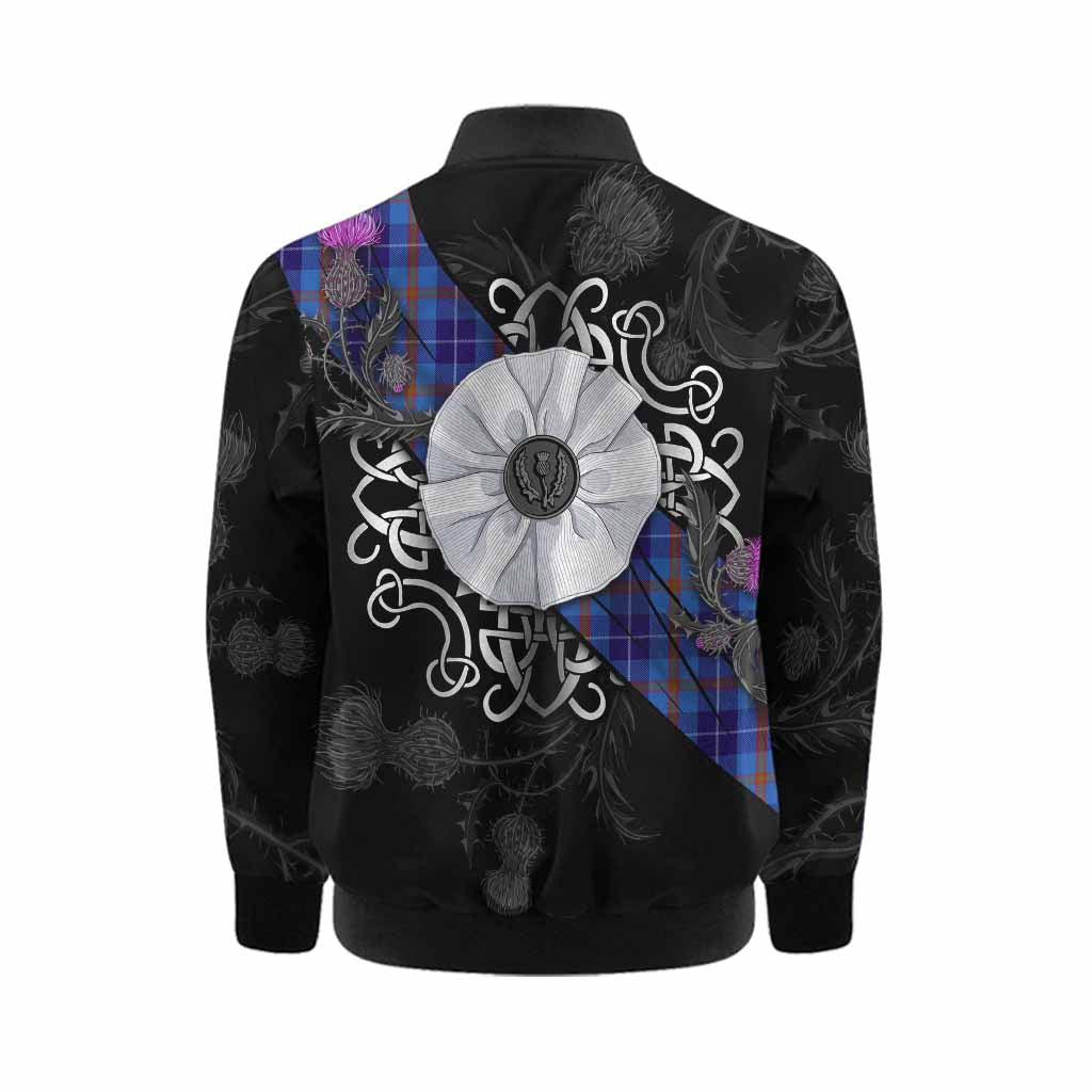 Bryson Tartan Kid Bomber Jacket Jacobite White Rose Kid - Tartan Vibes Clothing