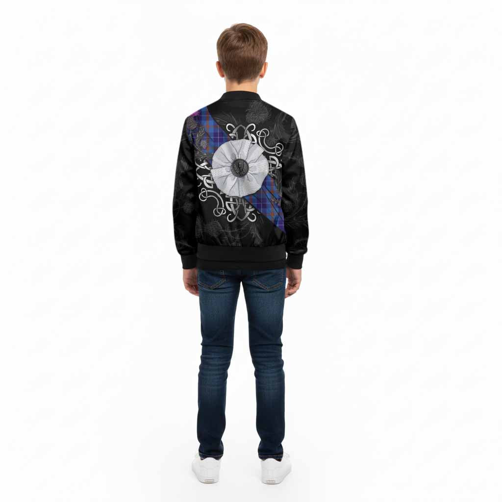 Bryson Tartan Kid Bomber Jacket Jacobite White Rose - Tartan Vibes Clothing