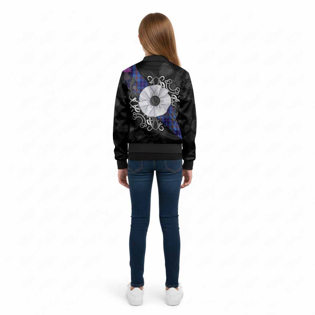 Bryson Tartan Kid Bomber Jacket Jacobite White Rose - Tartan Vibes Clothing