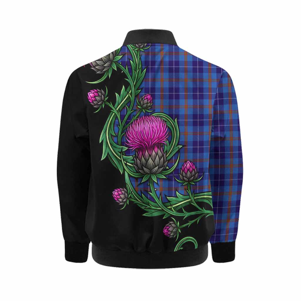 Bryson Tartan Kid Bomber Jacket Resilient Scottish Thistle Kid - Tartan Vibes Clothing