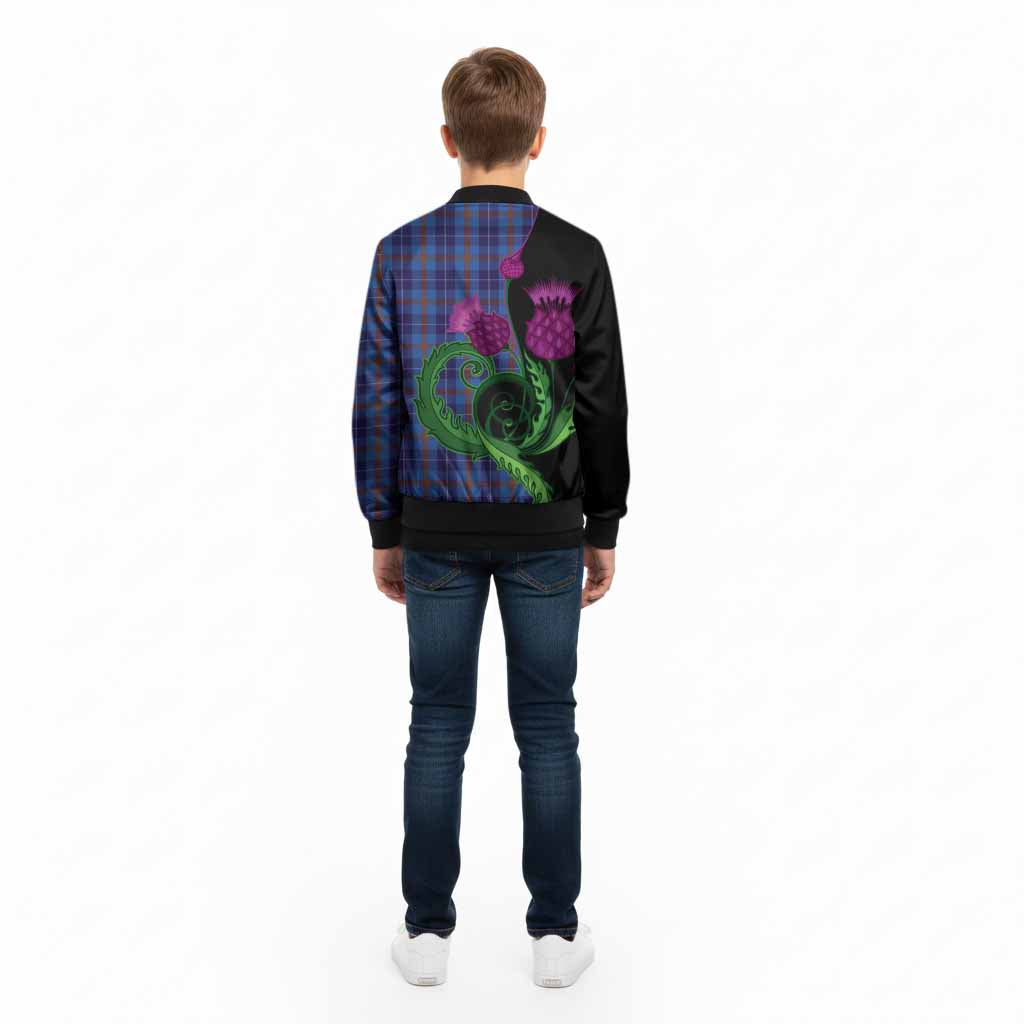 Bryson Tartan Kid Bomber Jacket Traditional Scottish Thistle