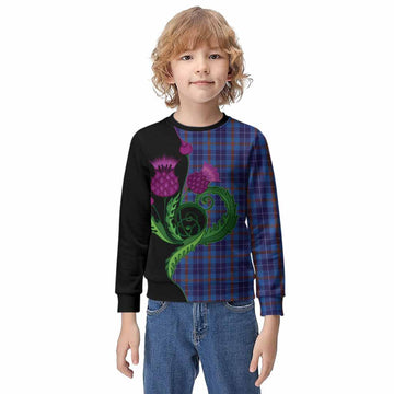 Bryson Tartan Kid Knitted Sweatshirt Traditional Scottish Thistle