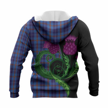 Bryson Tartan Knitted Hoodie Traditional Scottish Thistle