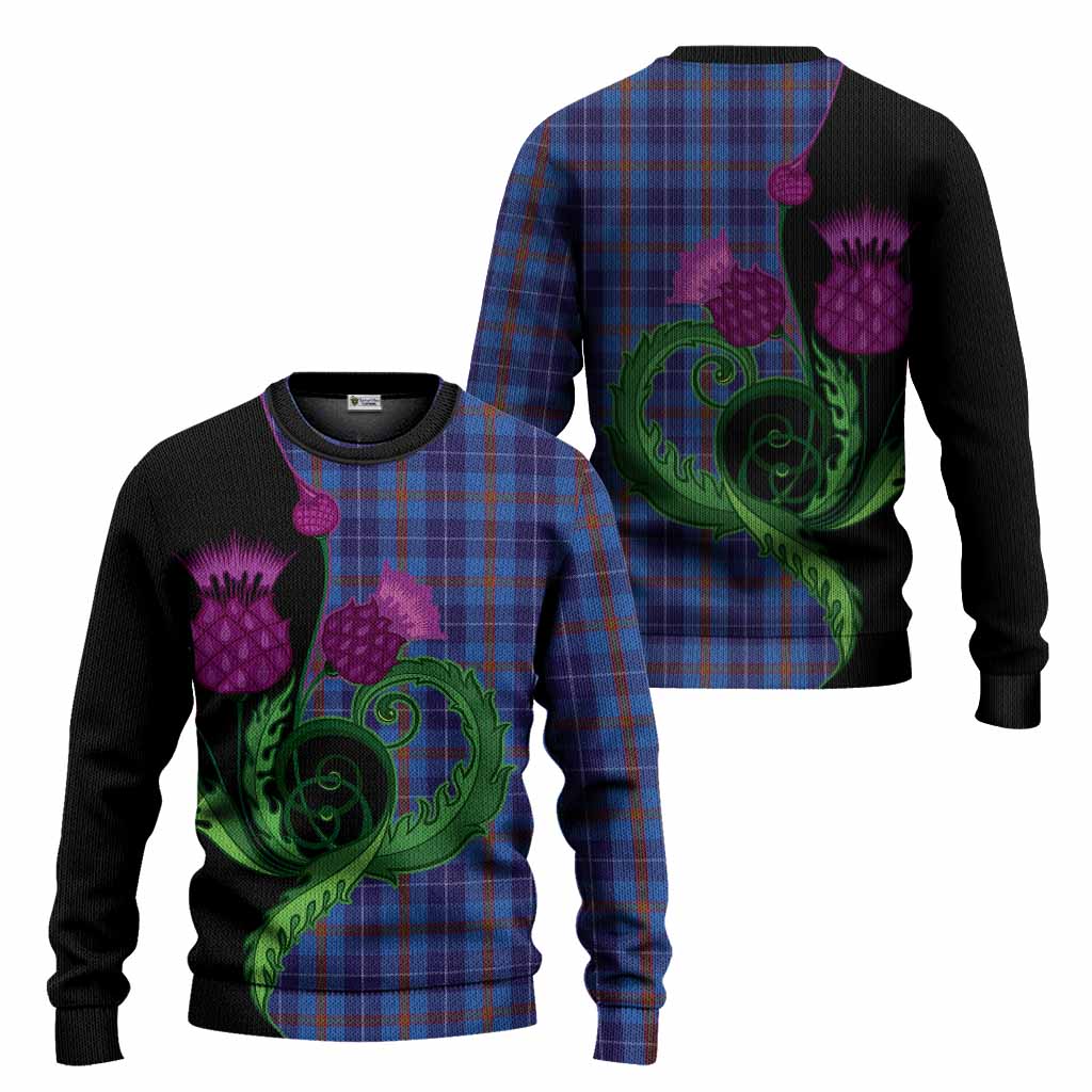 Bryson Tartan Knitted Sweater Traditional Scottish Thistle