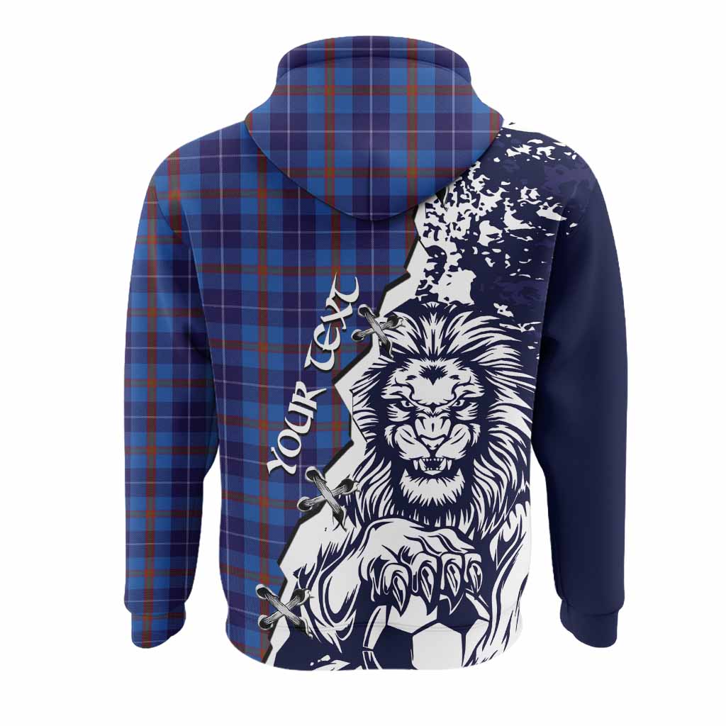 Bryson Tartan Scottish Hoodie Angry Lion With Soccer Ball Style
