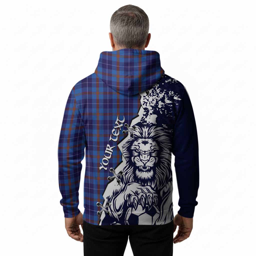 Bryson Tartan Scottish Hoodie Angry Lion With Soccer Ball Style