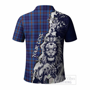 Bryson Tartan Scottish Polo Shirt Angry Lion With Soccer Ball Style