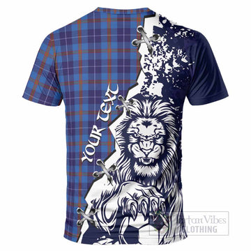 Bryson Tartan Scottish T-Shirt Angry Lion With Soccer Ball Style