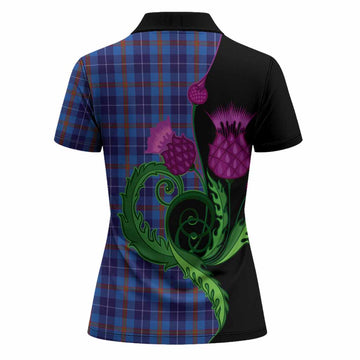 Bryson Tartan Women Polo Shirt Traditional Scottish Thistle