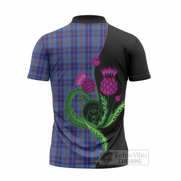 Bryson Tartan Zipper Polo Shirt Traditional Scottish Thistle