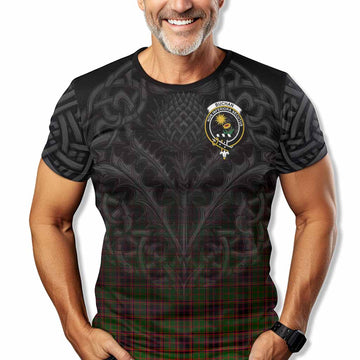 Tartan Vibes Clothing Buchan Tartan T-Shirt with Family Crest Celtic Thistle Vibes