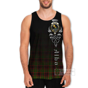 Tartan Vibes Clothing Buchan Tartan Men's Tank Top Featuring Alba Gu Brath Family Crest Celtic Inspired