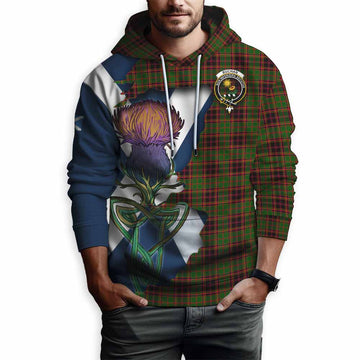 Tartan Vibes Clothing Buchan Tartan Family Crest Hoodie Scottish Thistle Celtic Inspired