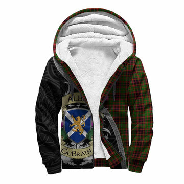 Buchan Tartan Family Crest Sherpa Hoodie Lion Rampant Royal Thistle Shield Celtic Inspired
