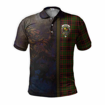 Tartan Vibes Clothing Buchan Tartan Family Crest Polo Shirt Alba Gu Brath Be Brave Lion Ancient Style