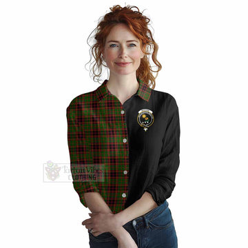 Tartan Vibes Clothing Buchan Tartan Women's Casual Shirt with Family Crest and Half Of Me Style