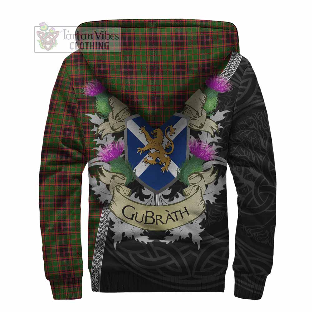 Tartan Vibes Clothing Buchan Tartan Family Crest Sherpa Hoodie Lion Rampant Royal Thistle Shield Celtic Inspired