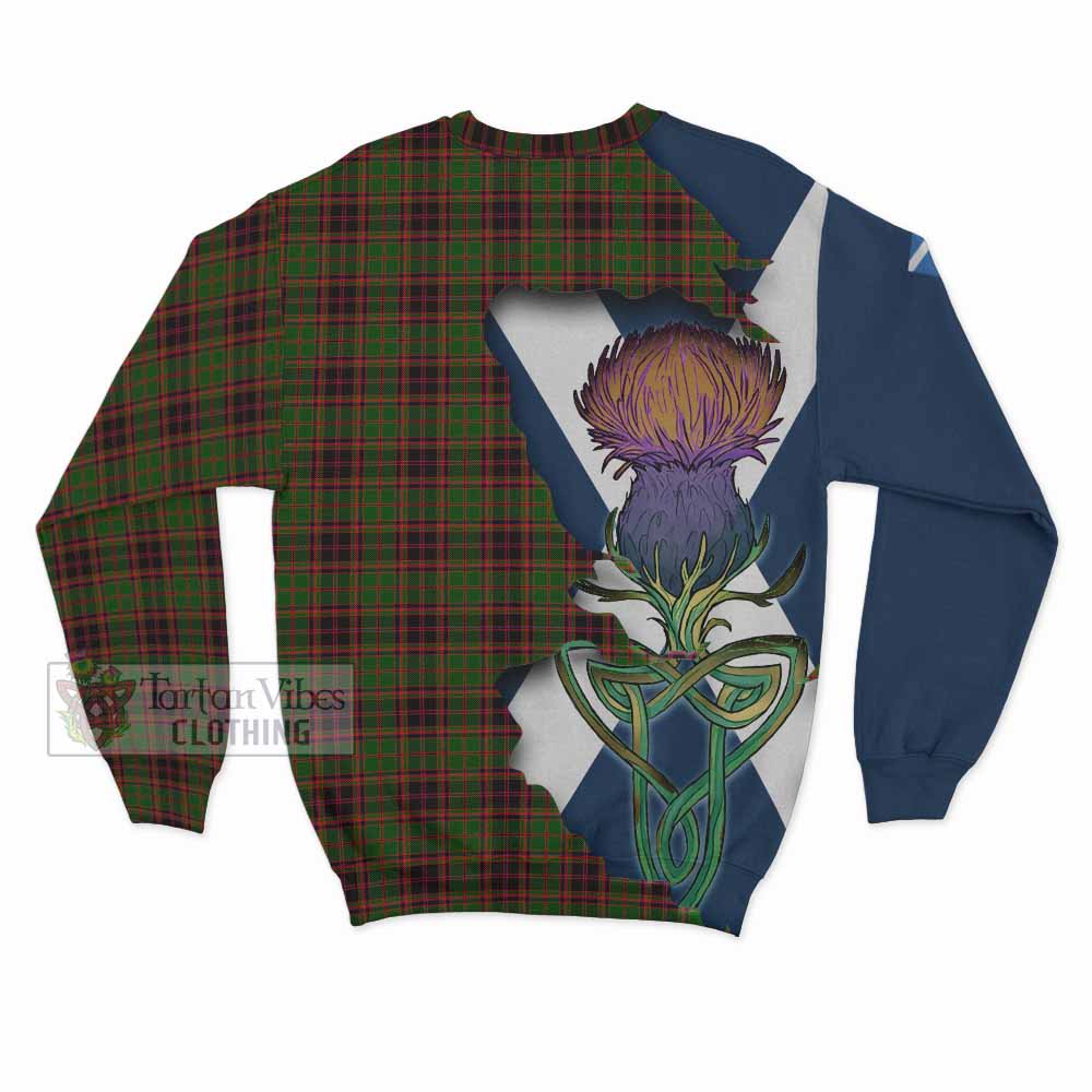 Tartan Vibes Clothing Buchan Tartan Family Crest Sweatshirt Scottish Thistle Celtic Inspired