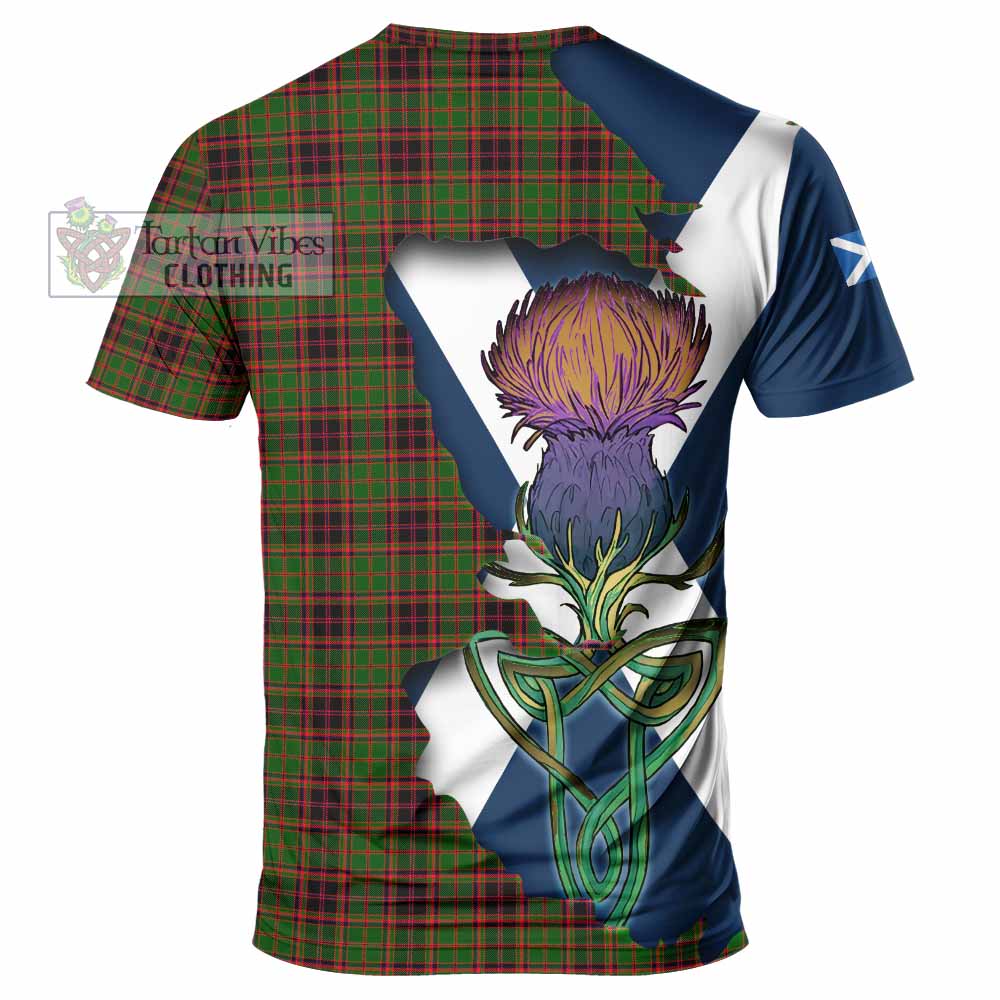 Tartan Vibes Clothing Buchan Tartan Family Crest T-Shirt Scottish Thistle Celtic Inspired
