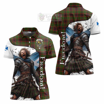Tartan Vibes Clothing Buchan Crest Tartan Women's Polo Shirt Inspired by the Freedom of Scottish Warrior