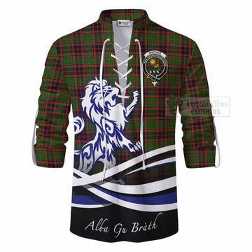 Tartan Vibes Clothing Buchan Tartan Ghillie Kilt Shirt with Alba Gu Brath Regal Lion Emblem