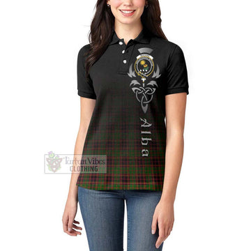 Tartan Vibes Clothing Buchan Tartan Women's Polo Shirt Featuring Alba Gu Brath Family Crest Celtic Inspired