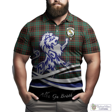 Buchan Ancient Tartan Polo Shirt with Alba Gu Brath Regal Lion Emblem