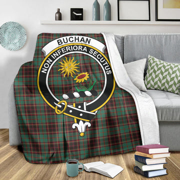 Buchan Ancient Tartan Blanket with Family Crest