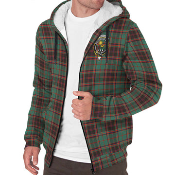 Buchan Ancient Tartan Sherpa Hoodie with Family Crest
